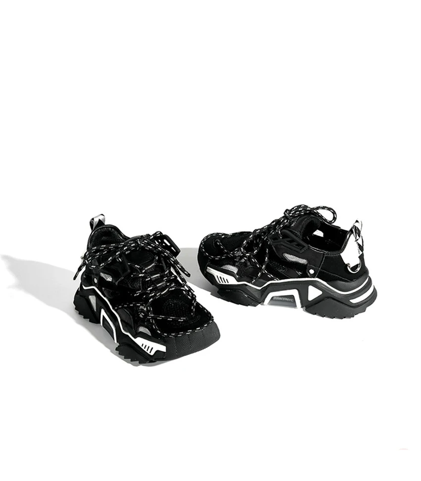 IGU/женские кроссовки на плоской подошве; повседневная обувь на платформе; tenis feminino; черные туфли для папы; дышащие кроссовки на толстой подошве для женщин