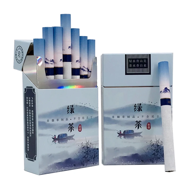 Табак, никотин, Бесплатный зеленый чай, сигарета, курительный чай, травяные сигареты, очищающая здоровая сигарета, чай,, Прямая поставка - Цвет: 5 pack