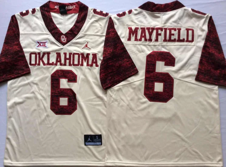 as photo Новинка Высокое качество Все сшитые Oklahoma#6 MAYFIELD#1 Мюррей Джерси - Цвет: as photo