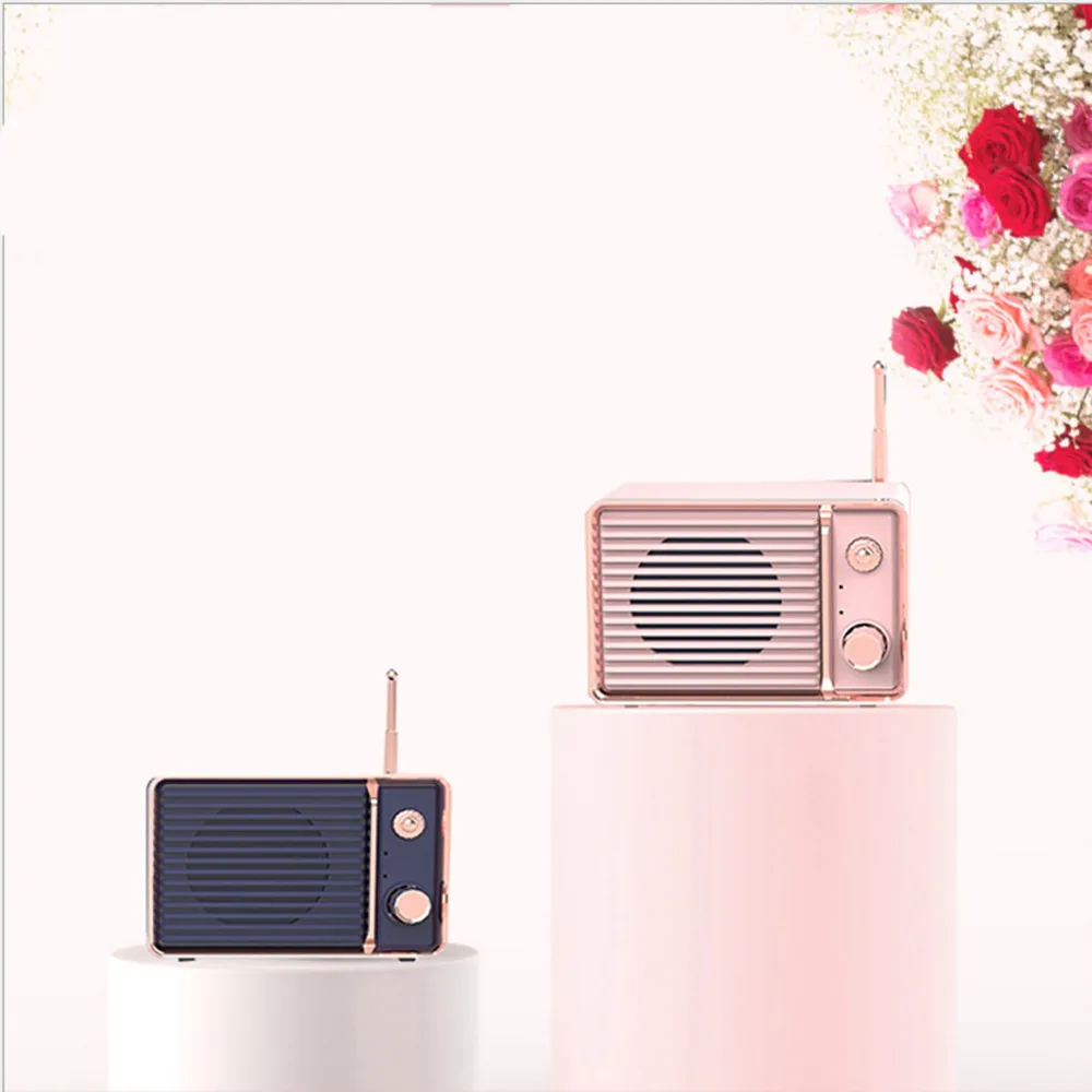 HYASIA Мини Портативная bluetooth-колонка 5,0 Ретро беспроводная гарнитура 900mA смартфон музыкальный плеер подарок подходит для девушки