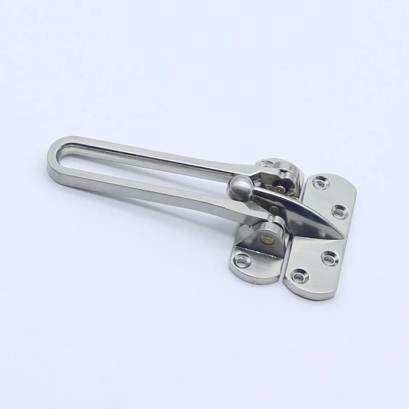 Furniture Bolt Latch Alloy Anti-Theft Door Buckle Factory Hotel Safety Chain A-Type Bolt Brushed Anti-Lock Door Buckle Insurance