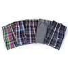 High Quality Brand Men's Boxer Shorts Woven Cotton 100% Classic Plaid Combed Male Underpant Loose Breathable Oversize 4 Pcs ► Photo 2/6