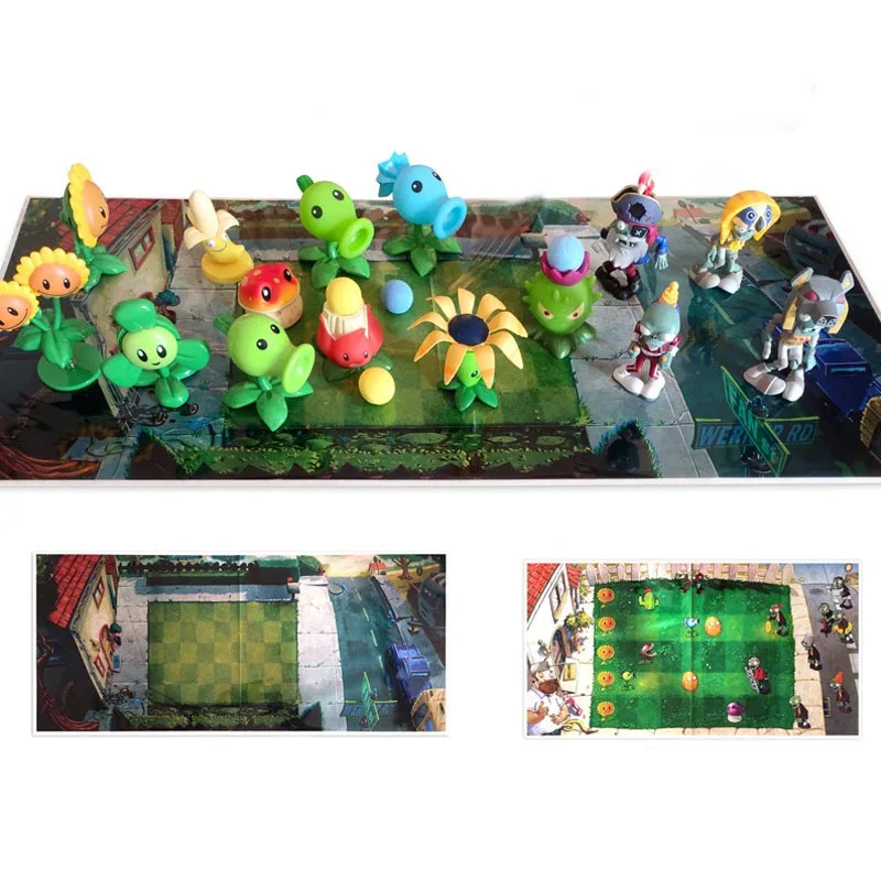 

2020 New Plants Vs Zombies Game Plan Map Waterproof Film Plastic Mat Color Printed Decorative Operational Layout Stance Kid Toy