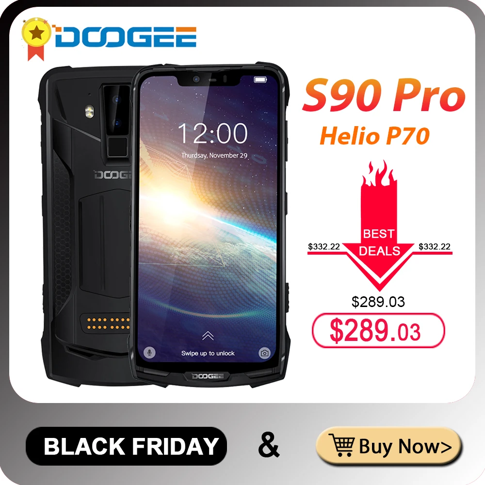 Doogee S90 Pro 6 ГБ 128 ГБ модульный мобильный телефон IP68/IP69K Helio P70 Восьмиядерный NFC 6,18 FHD+ дисплей 4G LTE смартфон