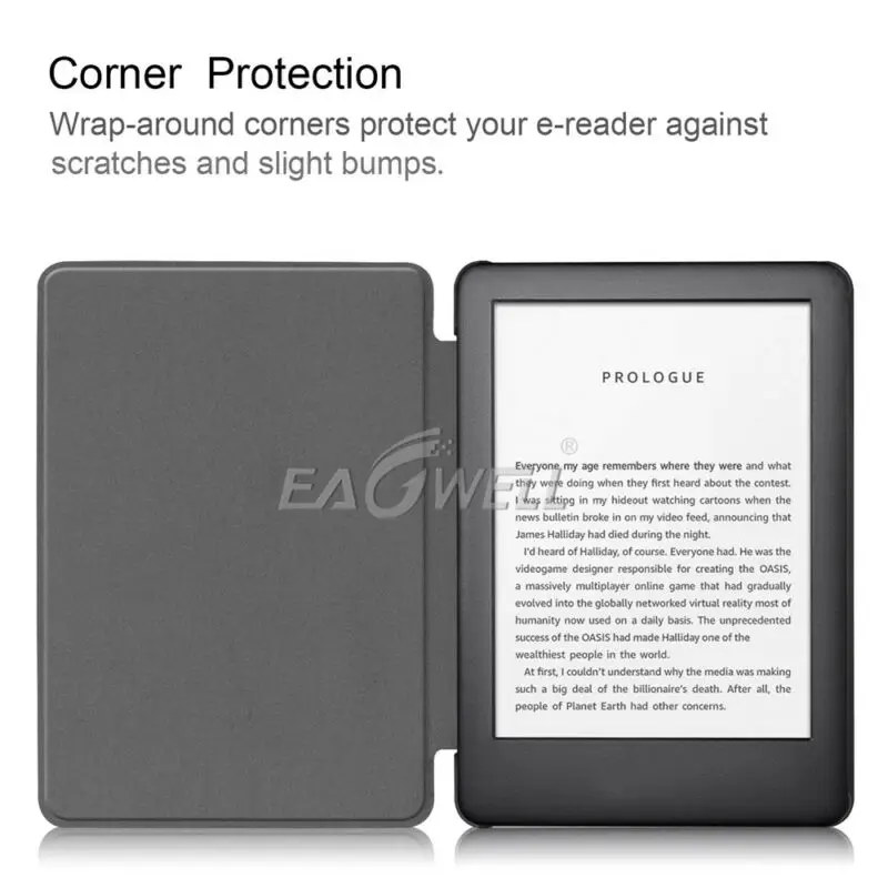 Легкий противоударный чехол для планшета Amazon All-new kindle, чехол из искусственной кожи с откидной крышкой и подставкой, умный чехол с функцией автоматического сна