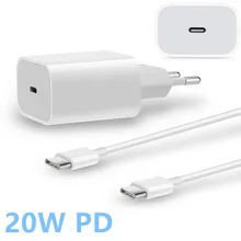 Adaptateur de Charge rapide 20W PD 3.0, Type C, pour iPhone 12 11 Pro Max iPad Huawei Samsung xiaomi