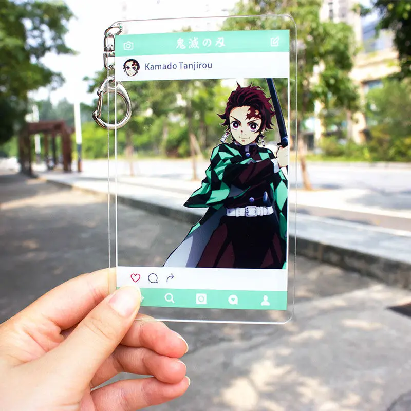 Аниме Demon Slayer: Kimetsu no Yaiba Tomioka Giyuu Kamado Tan Косплей прозрачный акриловый брелок с