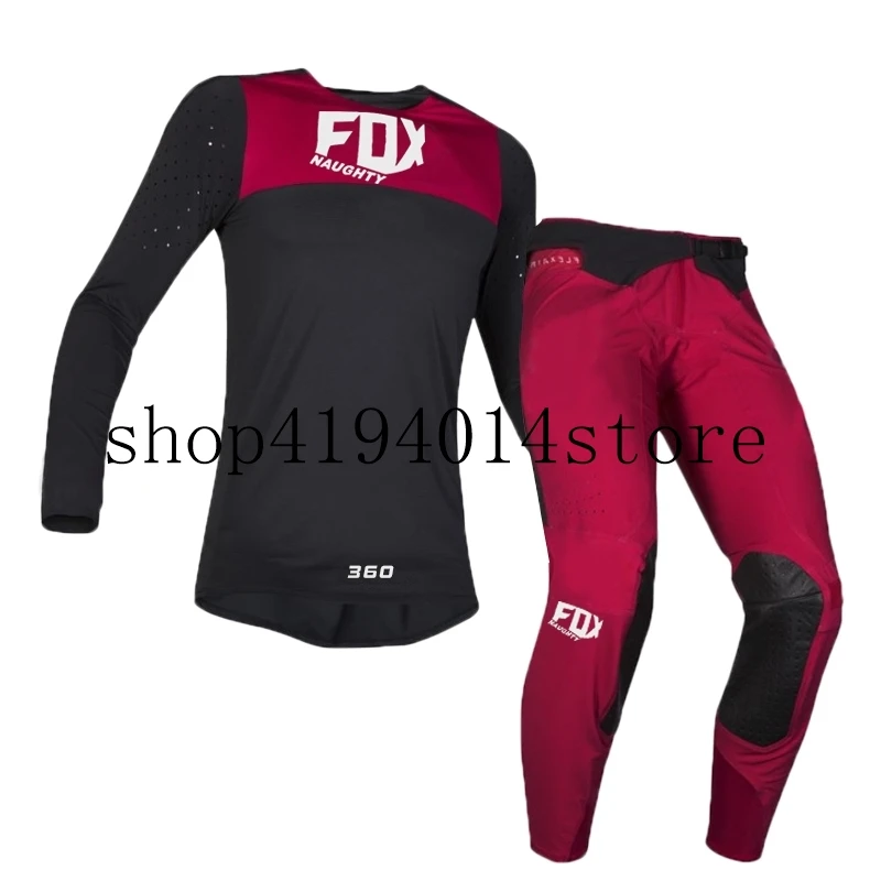 Naughty Fox Flexair Motocross gear темно-синий BMX MTB Горный спуск грязи велосипед костюм для мотокросса внедорожные мотоциклетные комбо - Цвет: 1