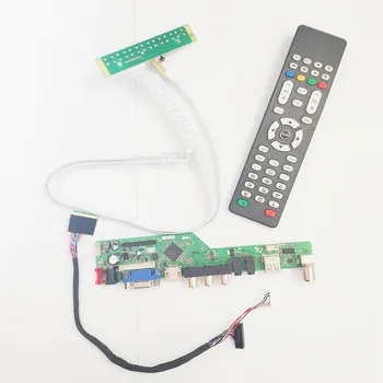

For HT156WXB-100/502 1366*768 notebook PC T.V53 screen controller drive board 15.6" VGA+HDMI+AV+USB+RF LVDS 40Pin WLED DIY kit