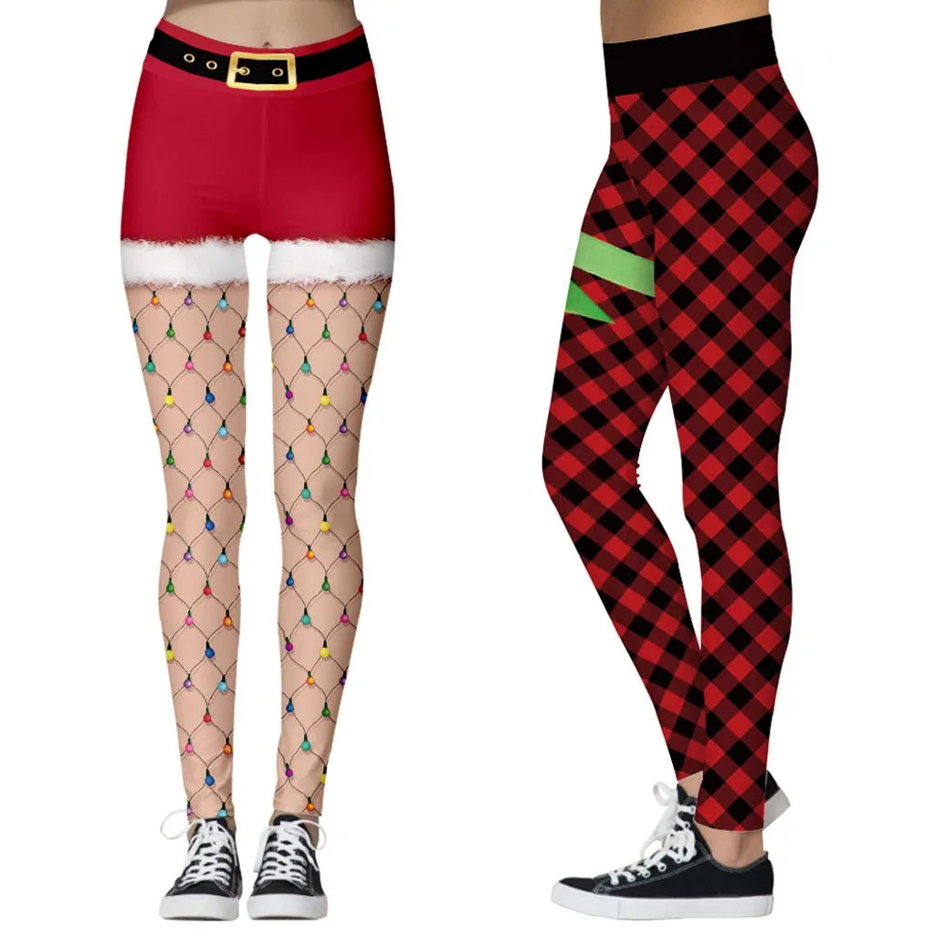 

Christmas Sports Pants Leggings Women The Nightmare Before Christmas Plus Size Pants Digital Print Fitness Leggins 18colors