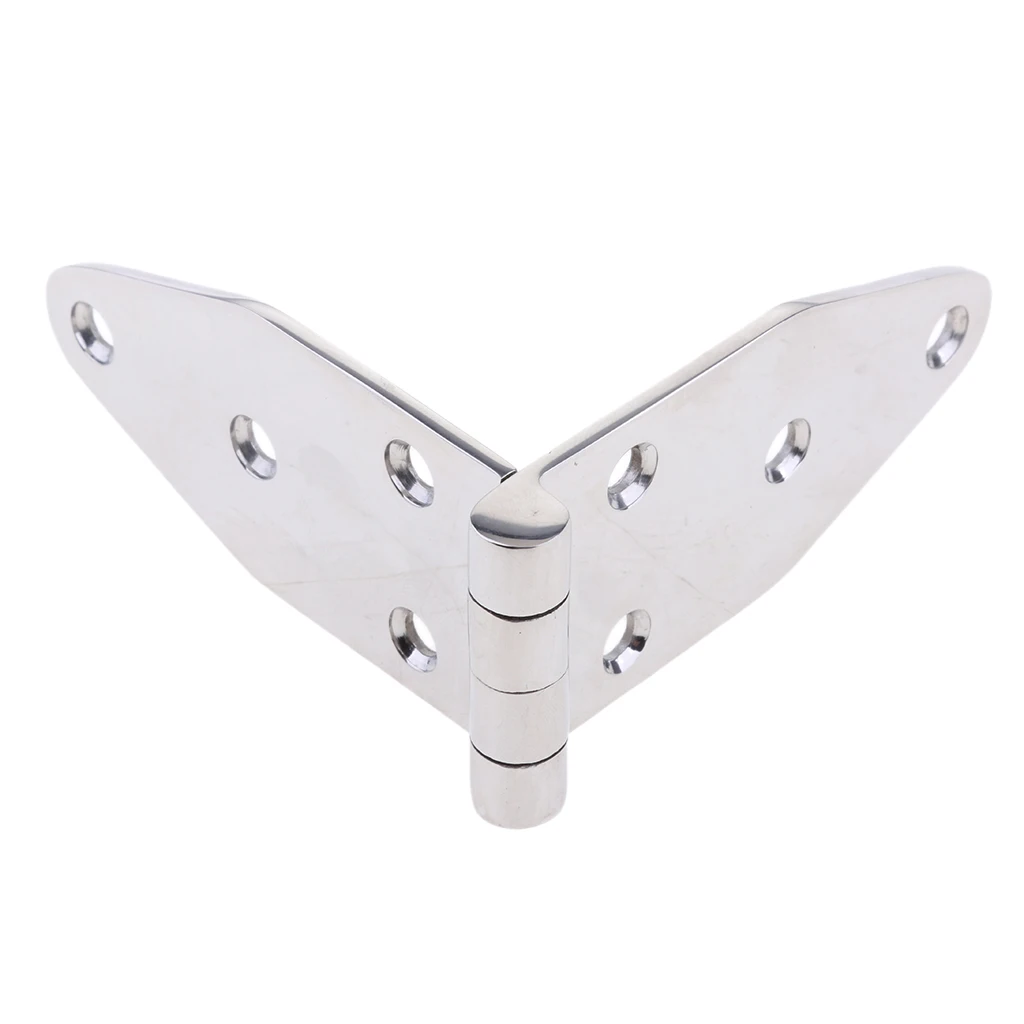 Silver 316 Stainless Steel Marine Deck Cabin Strap Hinge Hardware Boat Parts