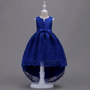 

New children's princess dress Kids wedding flower children's tail lace dance performance clothes 111-170cm W139QXR06