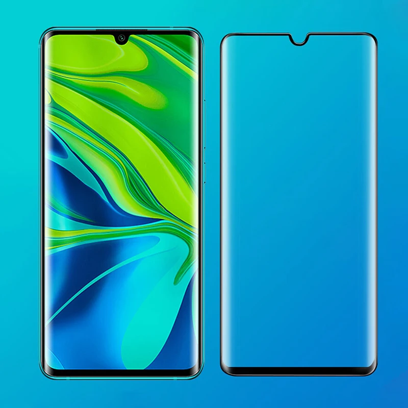Для Xiaomi mi Note 10 Pro Взрывозащищенная изогнутая стальная пленка из закаленного стекла для Xiao mi CC9 Pro защитный экран из закаленного стекла - Цвет: Черный