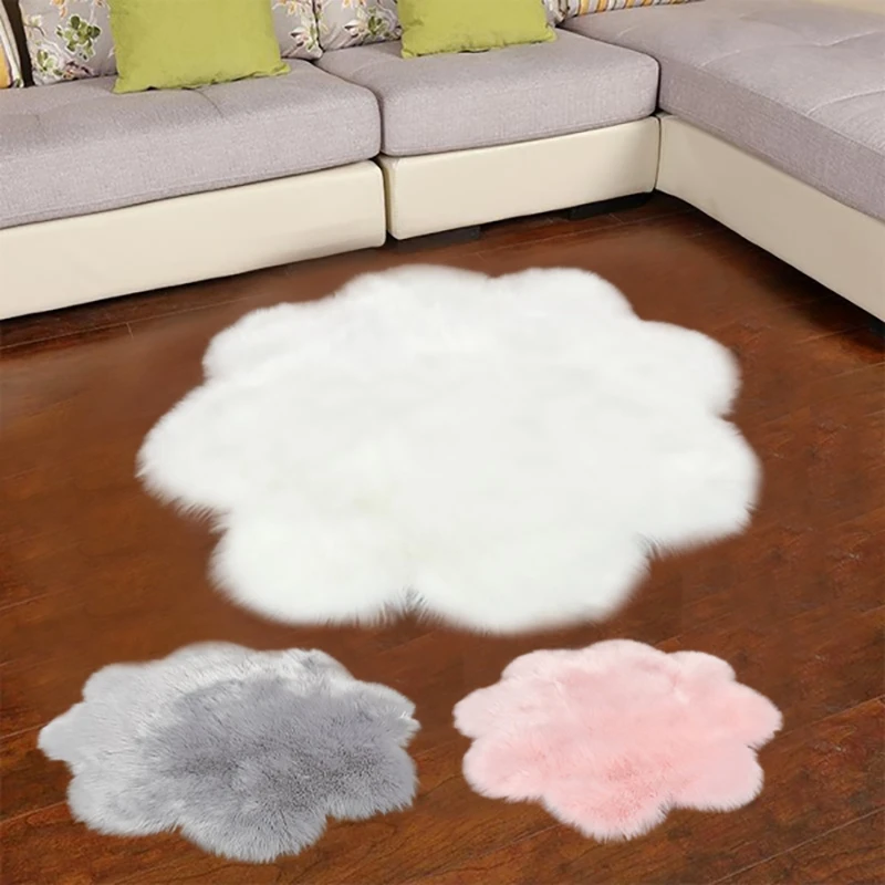 

Super Soft Long Plush Faux Carpet Rugs Washable Floor Mats Sofa Chair Cover Cushions Pads for Home Décor