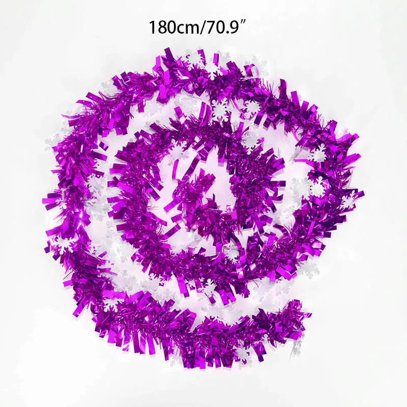 Multicolor Wire Garland Colorful Tinsel Hanging Rattan Christmas Tree Ornament Xmas Wedding Birthday Baby Shower Party Supplies, christmas decorations
