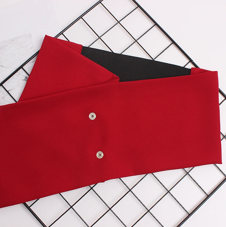 LANMREM 2019 Мода Новый повязку талии широкие пояса для женщин Ширина пояса All-mathc одежда аксессуары Красный Черный YH483