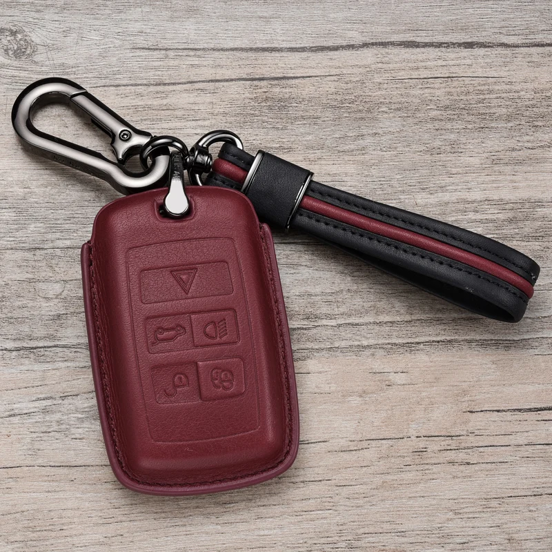 red set 03 Роскошный чехол из натуральной кожи для ключей автомобиля для Land Rover Range Rover Evoque Discovery Sport 5 - Название цвета: red set 03
