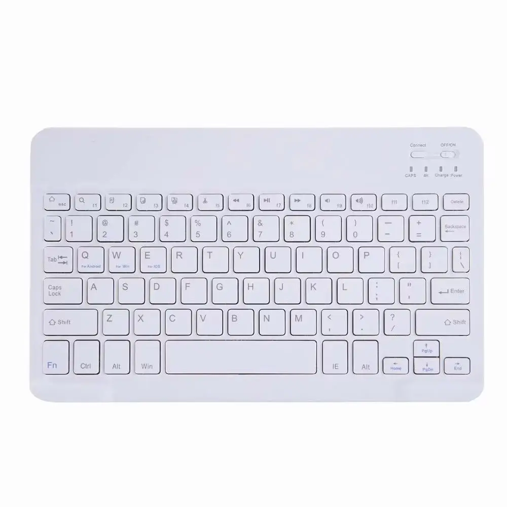 Top Flip Keyboard For iPad 9.7 Air / Air 2 5th 6th Generation Bluetooth Keyboard Case for iPad 9.7 / Pro 9.7 Cover - Цвет: White keyboard