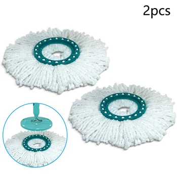 

2PCS Microfiber Replacement Head Hands-free Rotating Mop Cloth For Leifheit Disc Household Cleaning Supplies Home Attachment