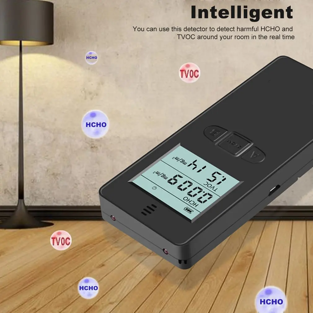 Portable Digital Formaldehyde Detector HCHO/TVOC Gas Tester AQI Air Quality Monitor Analyzer Measuring Tooldiscount