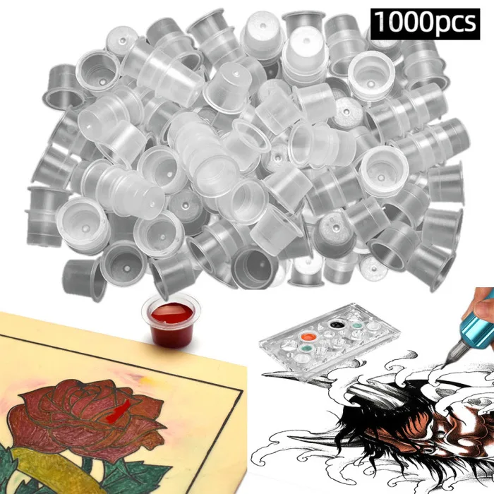 Прямая поставка, 1000 шт., набор одноразовых пигментных чашек для татуировки, защита окружающей среды, SMJ