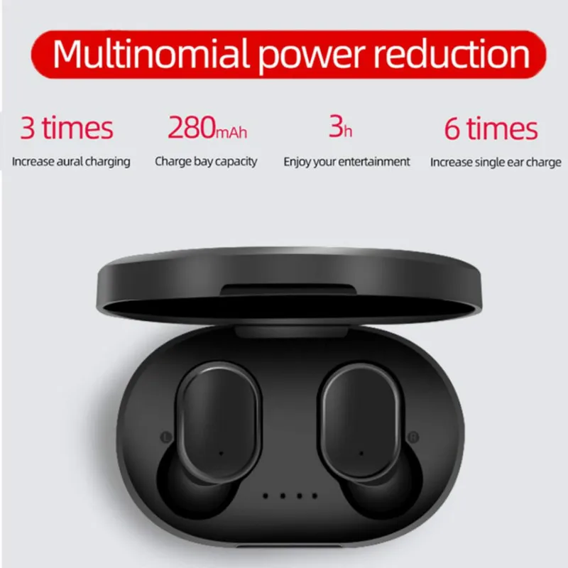 TWS Bluetooth 5 0 Earphone Noise Cancelling LED Display With Mic Handsfree Earbuds for Xiaomi Redmi Airdots Wireless Headsets