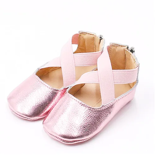 Балетки из натуральной кожи с леопардовым принтом; обувь для девочек; детская кроватка для новорожденных принцесс; обувь для первых прогулок; мягкая нескользящая обувь - Цвет: pink