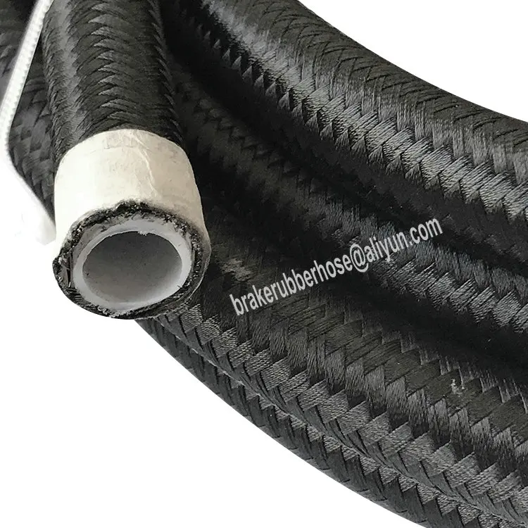 12 AN Black Nylon PTFE Hose W// Stainless Steel Inner Core E85 Compatible