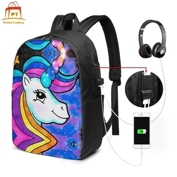 

Poni Unicorn Backpack Poni Unicorn Backpacks Student Men's - Women's Bag Trend Multi Purpose Pattern Bags