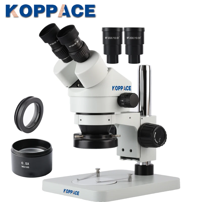 KOPPACE 3.5X 90X бинокулярный стерео микроскоп 144 светодиодный кольцевой светильник