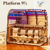 DIY Magic Movie Platform Nine and Three-Quarters Diagon Alley Book Nook Shelf Kit Miniature Train Station with Light Toys Gifts 1