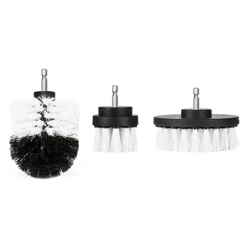 

3/4pcs Plastic Drill Brushes Multi-purpose Electric Auto Glass Scrubber for Bathroom Surfaces Tub Shower Cleaning