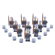 WW2 Military Eighth Route Army Soldiers Figures Building Blocks Army Soldiers Figures knapsack Guns Weapons accessory Bricks Toy ww2 russian italy us germans british military army soldiers building blocks diy mini brick figures compatible legoed toy