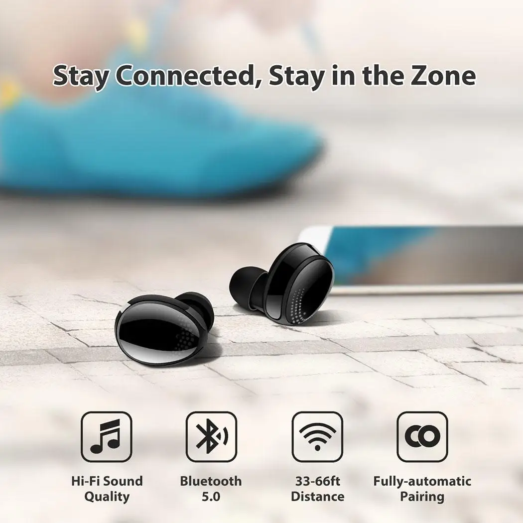 Беспроводные наушники Bluetooth 5,0 IPX6 Водонепроницаемая bluetooth-гарнитура