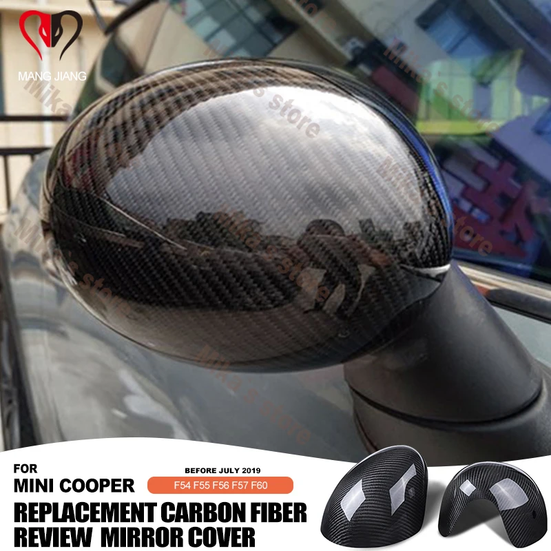 Coque de rétroviseur extérieur en fibre de carbone véritable, remplacement  pour Mini Cooper F54, F55, F56, F60, accessoires d'autocollant de voiture -  AliExpress