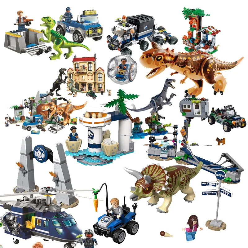 

Jurassic Dinosaurs World Park 2 75937 Dinosaur Raptor Protection Zone Set Legoinglys Building Blocks Kids Toys Gifts juguetes