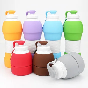 

Hot Folding Silicone Cup Portable Silicone Telescopic Drinking Collapsible Coffee Cup Multi-function Foldable Silica Mug Travel