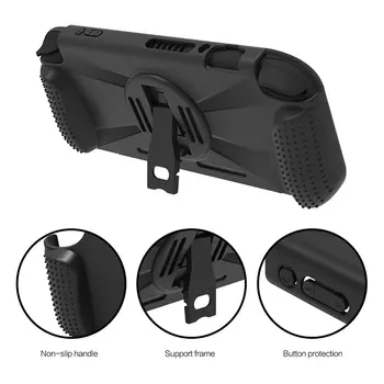 

Soft TPU Shockproof Protective Case For Nintendo Switch Lite Case Black Ultra Slim Kickstand Cover For Nintendo Switch Lite Case