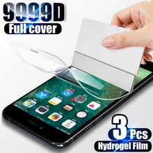 3Pcs Full Cover Hydrogel Film For iPhone 7 8 6 6s Plus 11 12 Pro XS Max Screen Protector On For iPhone X XR 11 12 SE Not Glass