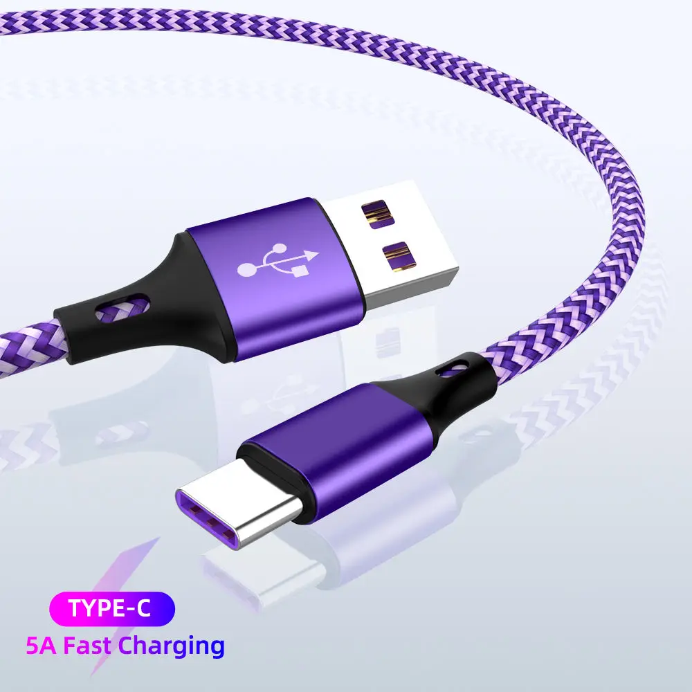 USB кабель с портом Type C для быстрой зарядки телефонов Samsung Galaxy S10 S9 S8 Plus Xiaomi mi redmi k20