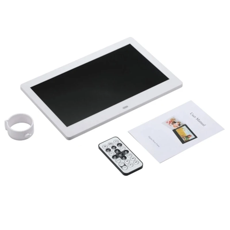 10 Inch LEDs Digital Photo Frame 1024 x 600 H-D Screen Desktop Album Display Image MP4 Video MP3 Audio Clock Calendar with Infra