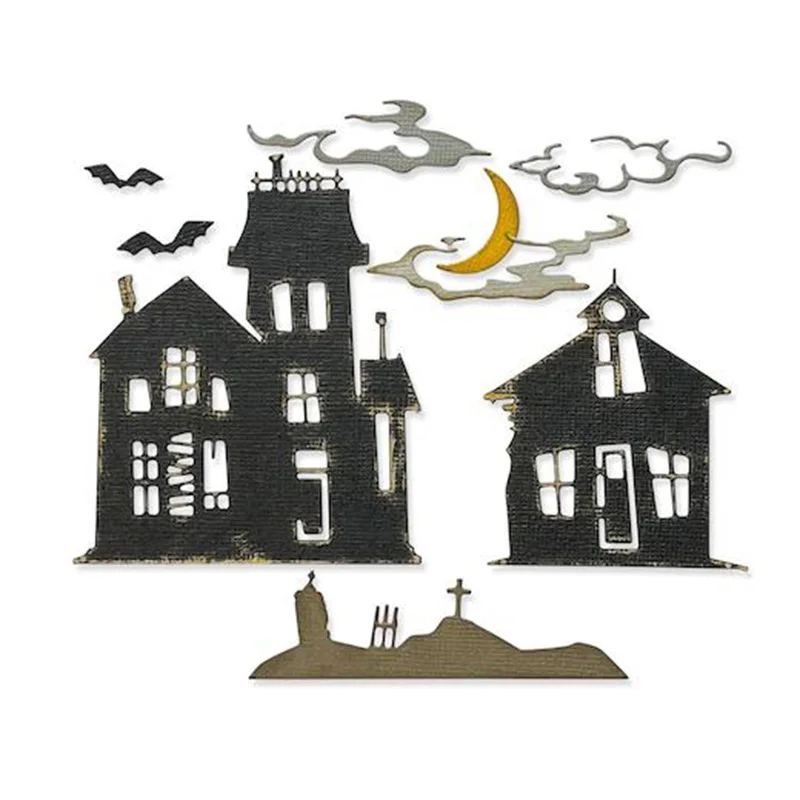 Thobu Halloween Ghost Cutting Dies Stencils Scrapbooking Album Embossing Paper DIY 