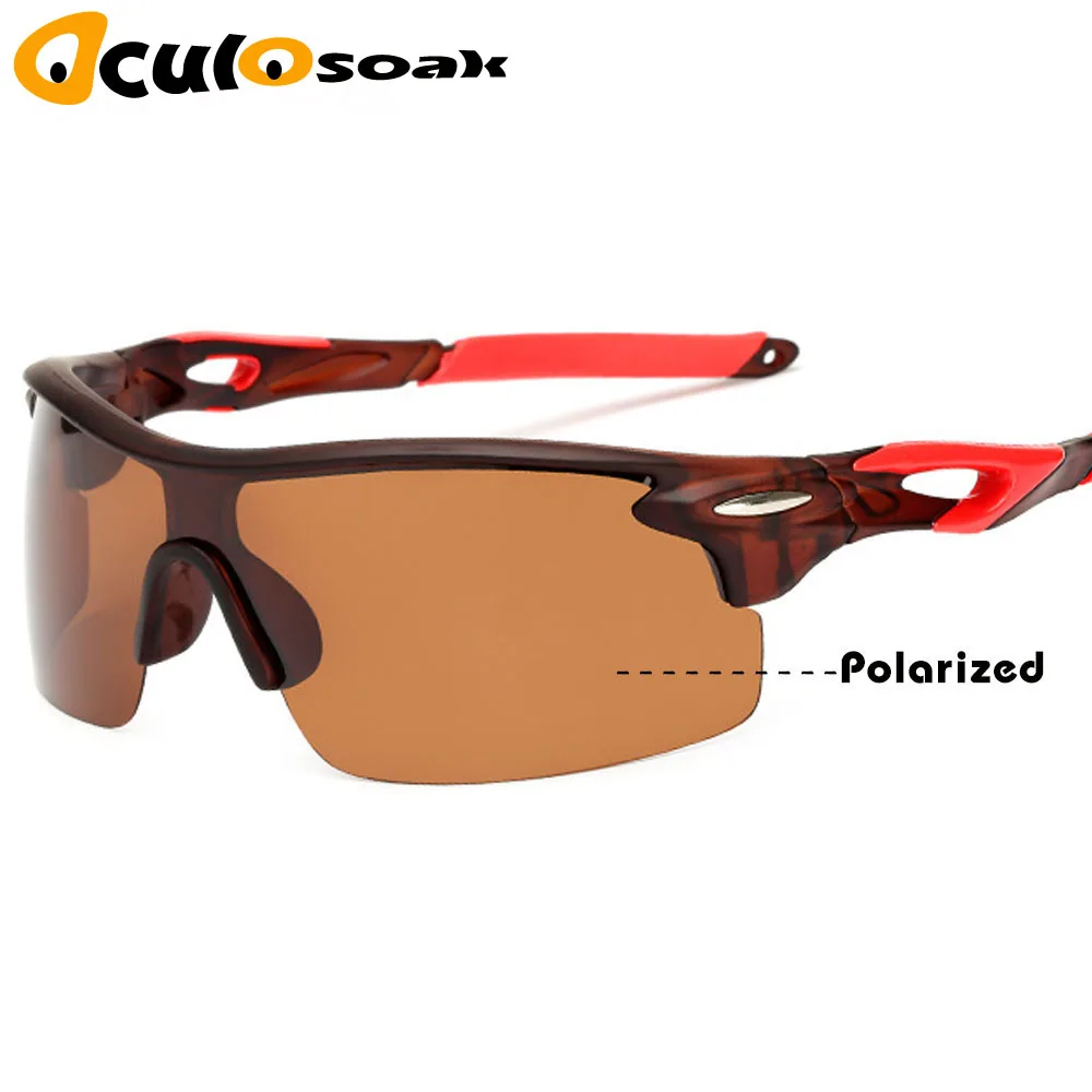 brown lens Спортивные поляризованные солнцезащитные очки UV400 ветрозащитные солнцезащитные очки для мужчин и женщин Рыбалка Oculos De Sol Masculino - Цвет линз: brown lens