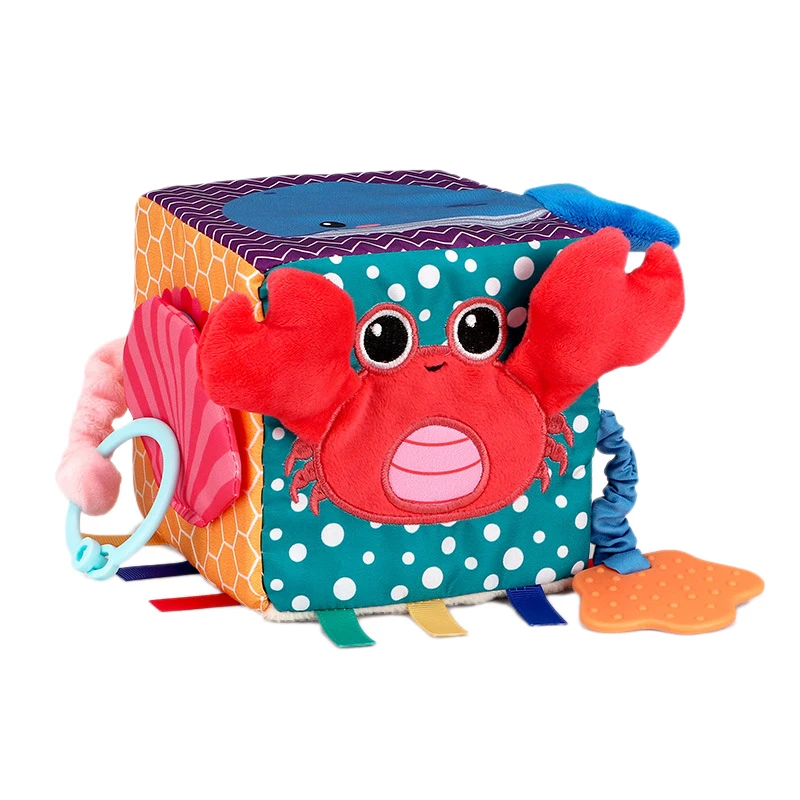 

Baby Square Cloth Book Kids Activity Book Plush Block Clutch Rattles New Infant Soft Doll Early Educational Toy