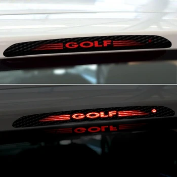 

For VW Volkswagen GOLF 6 5 7 t5 t7 MK6 MK7 POLO Car styling carbon fiber Brake Light Sticker High Luminous Brake car Accessories