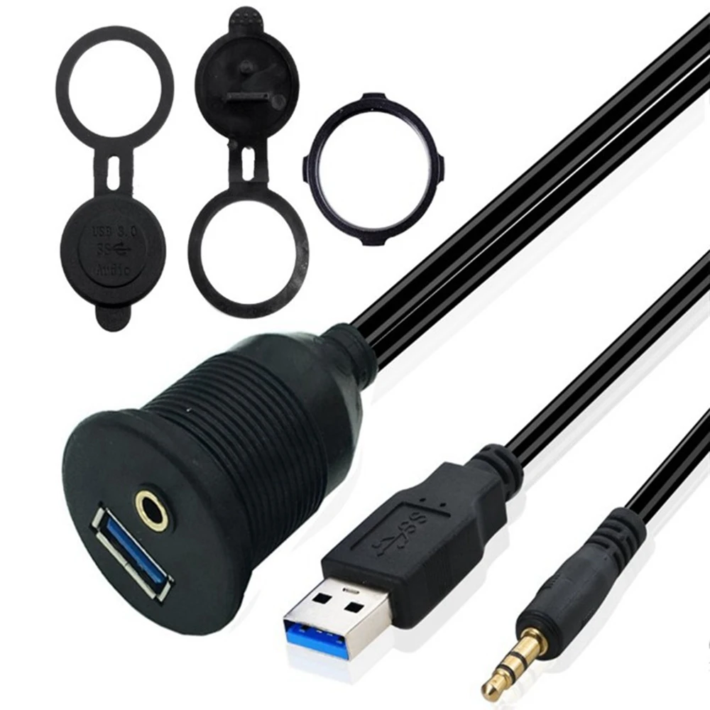 

Автомобильная панель Montieren 3,5 мм USB 2,0 и 3,0 AUX разъем удлинитель Кабель 1 м/2 м