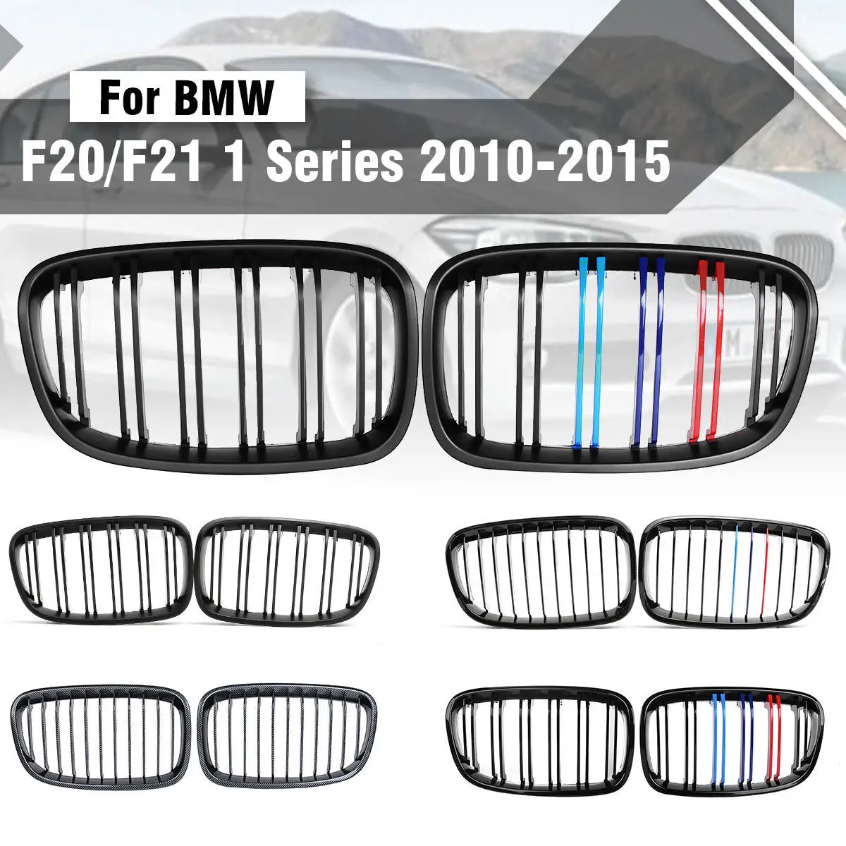 Для BMW F20 F21 1 серия 2012 2013 2014 2015 пара ABS замена матовый глянец Черный M Передняя