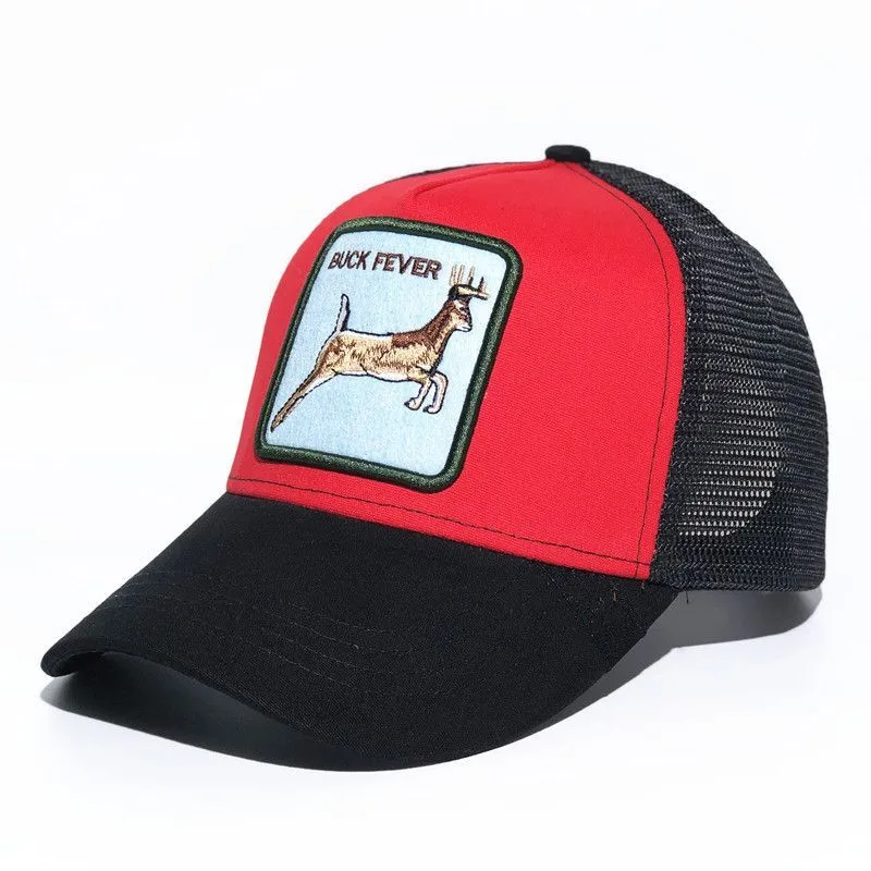 New Baseball Cap Animal EmbroideryAnime Cute Embroidery Summer Mesh Men's Ms. Outdoor Sunshade Truck Driver hats FITS Goorin² - Цвет: 35
