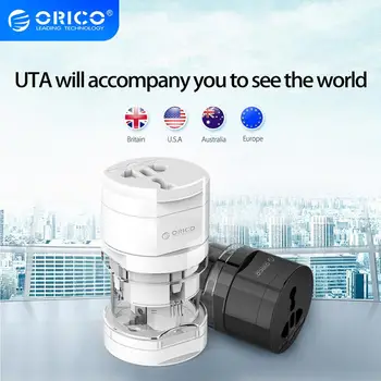 

ORICO UTA Portable Universal Adapter Smart Socket All in One Worldwide Use US/UK/EU/AU Plug for Travel Adapter Electrical Plug