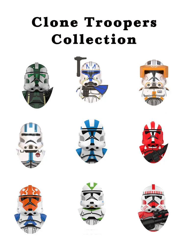 New 8Pcs Republic Commando 501st Clone Troopers Blocks Building Construction Scorch RC-1138 Wrecker Star Brick Figure Wars Toys | Игрушки и